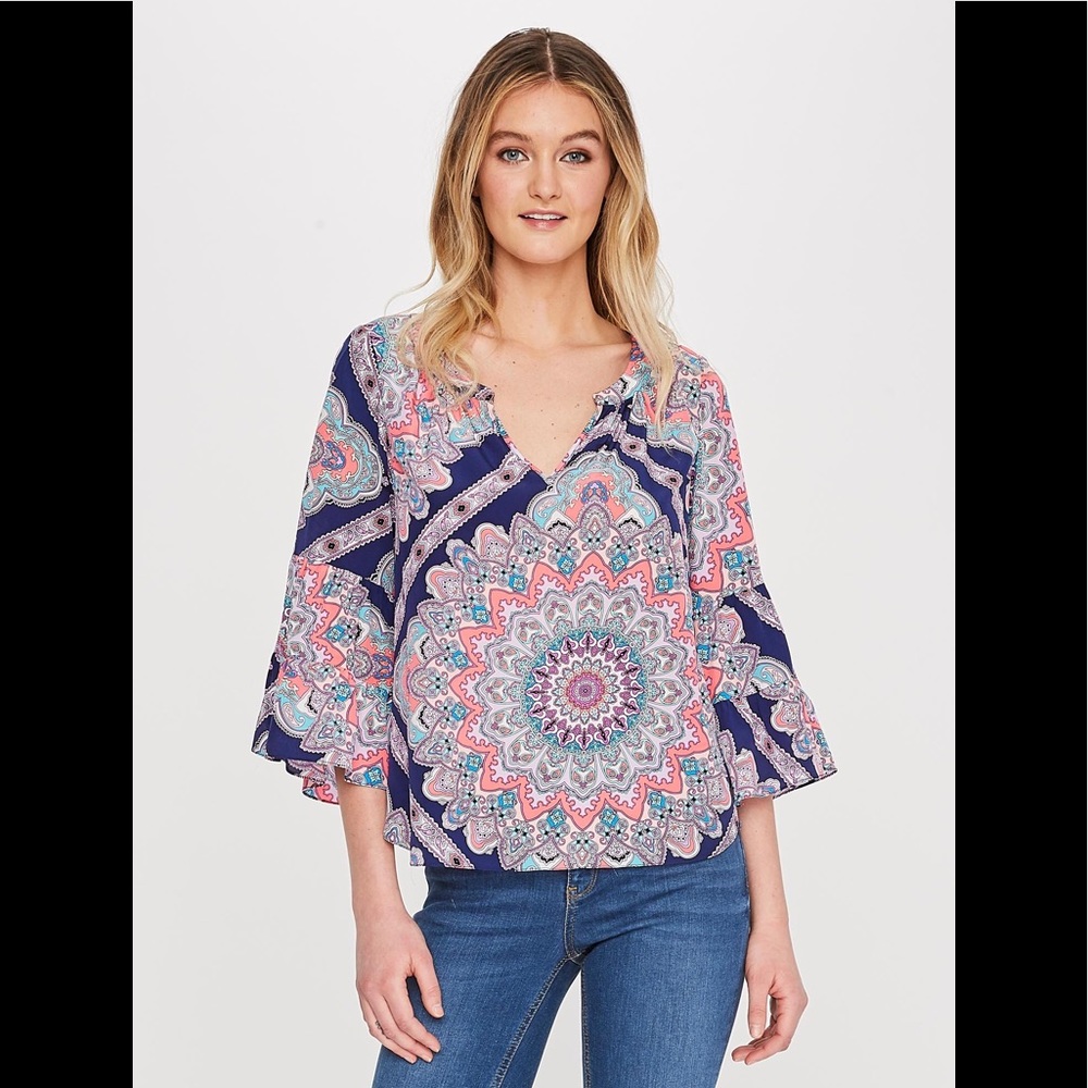 Alice & Trixie 100% Silk Malia Top-Size M
